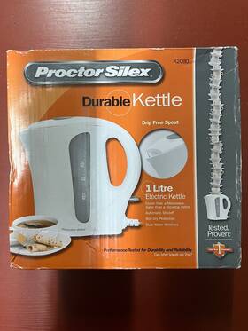 Proctor Silex K2080 1 Liter Electric Kettle White Auto Shut-off Fast Boil-new Other