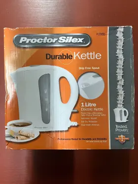 K2080 Proctor Silex 1 Liter Electric Kettle White Auto Shut-off Fast Boil-new Other