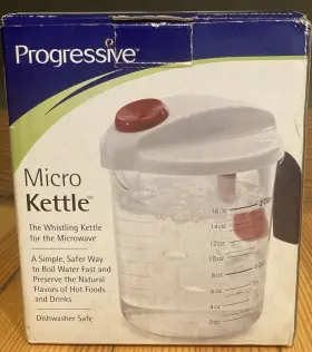 Mk-100 Progressive 078915018632 Micro Kettle Whistling For Microwave 16 Oz. Cool Touch Handle