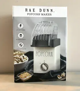 Hl9179369 Rae Dunn Electric Popcorn Maker Machine 1100 Watt 5 Minutes Square Plastic Scoop