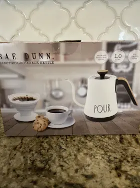 Rdkt03 Rae Dunn Electric Gooseneck Kettle Stainless Steel Inch Pour 1liter New