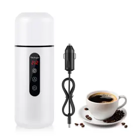 Rafyaoo 762949690963 Car Electric Kettle Portable Travel 12v/24v Coffee Warmer 420ml Ho