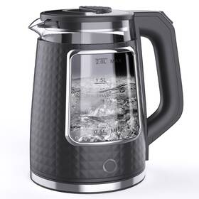 Rainbean Ek236 Electric Kettle 2l Auto Shut-off 1000w Viewing Window Cool Touch Keep Warm Black