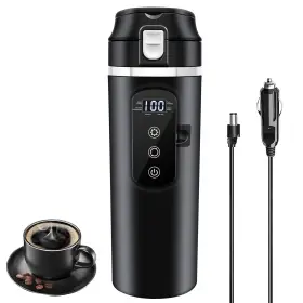 B0d9661jdx Rauwseul Dc 12v/24v Car Travel Electric Kettle 400ml Heating Mug With Anti-spill Lid