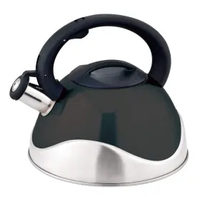 Ad888-bk Reaowazo Kitchen Sense Stainless Steel Stovetop Whistling Black Tea Kettle With Nylon