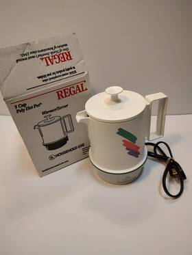 Regal K7425wt 5 Cup Poly Hot Pot Electric Tea Coffee Water Kettle