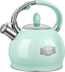 Rettberg 313044244249 Tea Kettles Stovetop 2.64 Quart Induction Whistling Food Grade Stai