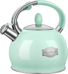 Rettberg 313044244249 Tea Kettles Stovetop 2.64 Quart Induction Whistling Food Grade Stai