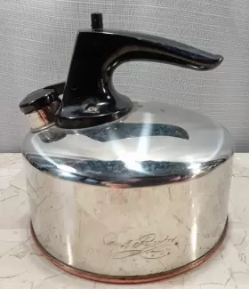 19203 Revere Ware B92-c Paul Korea B 92-c Copper Bottom Whistling Tea Kettle 1.5 Quart #19203
