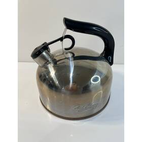 Revere Ware B93-c Vtg Stainless Steel Whistling Tea Kettle Pot Copper Bottom