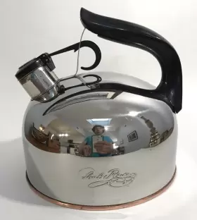 Cuo3 Revere Ware Paul Whistling Tea Kettle Copper Bottom Cu03 Stainless Vintage