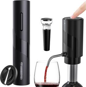 Ricank Rksgs-kd-7 4-in-1 Wine Opener Gift Set - With Electric Bottle Black