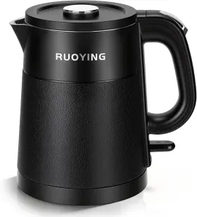 Ruoying 768490397108 0.8l Small Electric Kettle Travel Portable Double Wall Stainless Steel Water