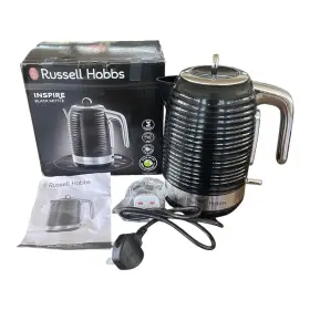 24361 Russell Hobbs Inspire Black Kettle Rapid Boil 1.7l 1 Cup In 45 Seconds