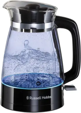 26080 Russell Hobbs Carafe Glass Kettle 1.7l 3kw Blue Led