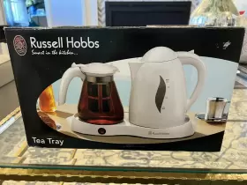 Rhtt8w Russell Hobbs Tea Tray Cordless Electric Kettle With Keep Warm Pot Euc