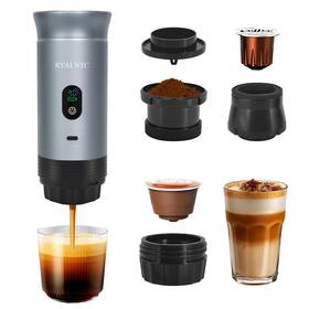 Ryalntc 738253219169 3-in-1 Portable Espresso Machine For Travel And Camping- 20 Extra Large Silver