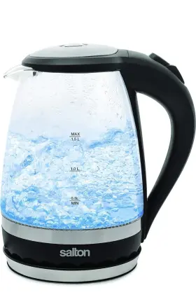 Gk1831 Salton Cordless Electric Kettle Blue Illumination 1.5 Liter/quart