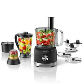 Sangcon B0g2bwy1ys 600w Blender Food Processor Combo 11-in-1 Smoothie Maker 2x2l Bowls