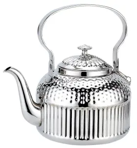 Sanqiahome 972666232368 Antique 1.2l 40oz Stainless Steel Teapot With Infuser Silver