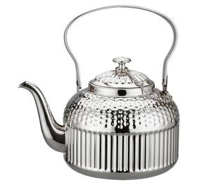 Sanqiahome B0br5f21lt Antique 1.5l 50oz Stainless Steel Teapot With Infuser - Silver