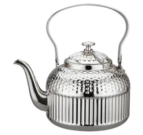 B0br5f21lt Sanqiahome Antique 1.5l 50oz Stainless Steel Teapot With Infuser - Silver