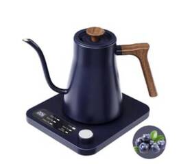 Sawlece Dg-kfh-02 Gooseneck Electric Kettle 1200w Quick Boil Temp Control Sta Inch Steel Blue