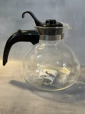 Wk-112 Schott Duran Whistling Kettle 12 Cup Teapot Black Handle And Top Made In Germany