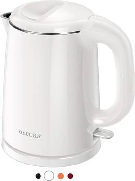 Secura 638339651893 Stainless Steel Double Wall Electric Kettle Water Heater For Tea Coffee W