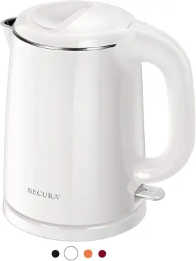 Secura 638339651893 Stainless Steel Double Wall Electric Kettle Water Heater For Tea Coffee W
