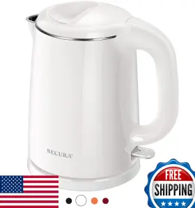 B07mp2dk4b Secura 1l Stainless Steel Double Wall Electric Kettle Tea Coffee Water Heater Au