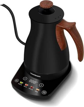 Seedeem 744110359152 Gooseneck Electric Kettle Full Touch Screen 1200w Tea And Coffee
