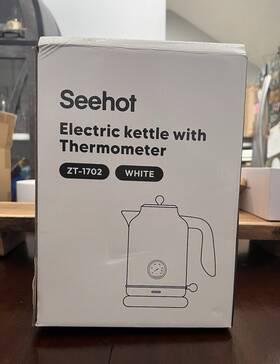 Seehot Zt-1702 Cordless Electric Kettle 1.7l 1200w Thermometer White