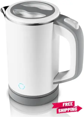 Sek-01w Sekaer Travel Electric Tea Kettle With Auto Shut-off And Boil Dry Protection 304