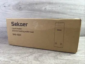Ske-833 Sekaer Travel Kettle Portable Electric Tea Milk Coffee Warmer Water Boiler Bottle White New