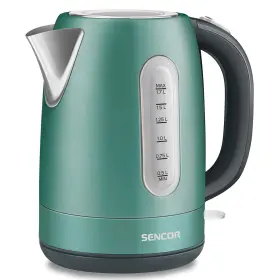 Swk1771gr Sencor 1.7l Stainless Steel Electric Kettle With Lid Safety Lock Green