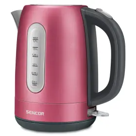 Swk1774rd Sencor 1.7l Stainless Steel Electric Kettle With Lid Safety Lock Red