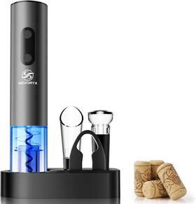 Sevoryx Svr-wos-01 Electric Wine Opener Set 5-in-1 Battery Operated Bottle With Fo