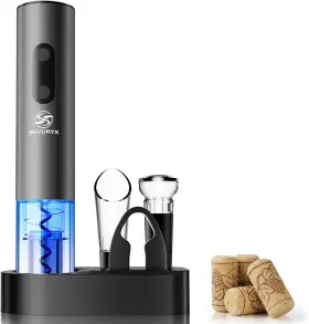Svr-wos-01 Sevoryx Electric Wine Opener Set 5-in-1 Battery Operated Bottle With Fo
