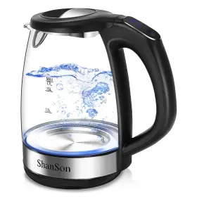 1500w Shanson 707443044737 1.7l Electric Glass Kettle Temperature Control Fast Water Boiler Bpa Fr