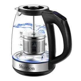 1500w Shanson 725388211793 Electric With Tea Infuser 1.7l Temperature Control Glass F