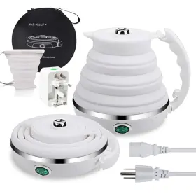 Shineme 190149280484 Upgrade Travel Kettle Food Grade Silicone Dual Voltage 110-220v Ultra