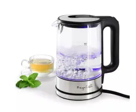 Shopping Center Store 162191442066 Megachef Glass Electric Tea Kettle Borosilicate Stainless Steel Lid