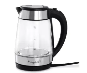 Shopping Center Store 678829926353 Megachef 1.7l Glass And Stainless Steel Electric Tea Kettle Clear/silver