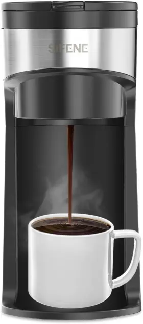 Kc211 Sifene Mini Coffee Maker Single Serve Instant Brewer One Cup Black
