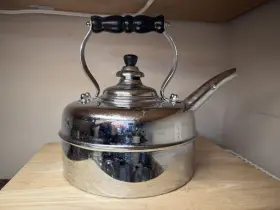 400709-402190 Simplex 786743 Solid Copper Whistling Kettle England Chrome Finish