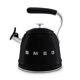 Smeg 812895025415 Retro Stovetop Whistling Kettle 2.4q Black