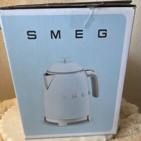 Smeg G192716 Mini Cordless Electric Kettle White Stainless Steel 0.8l Auto Safety Off