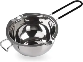 Songziming 780682738957 600ml Stainless Steel Double Boiler Pot With Heat Black Handle
