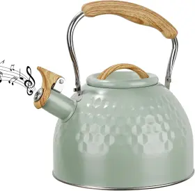 Tl-cw3green Sorfity Durable 3l Stainless Steel Whistling Tea Kettle For Stovetop Use